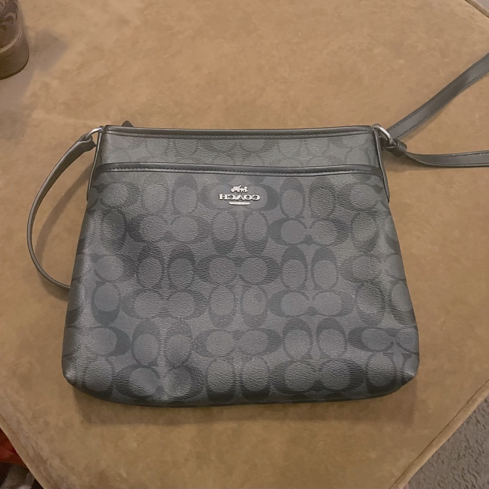 Coach file bag canvas black